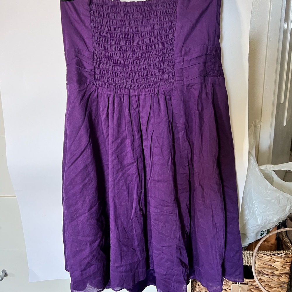 Purple Express Ruched Sweetheart dress